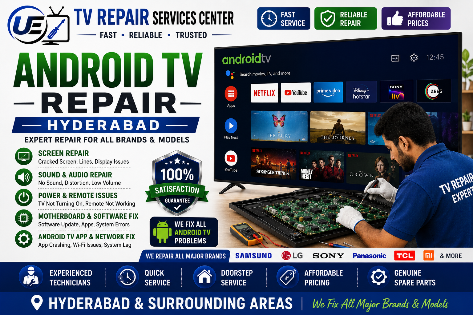 andorid tv repair